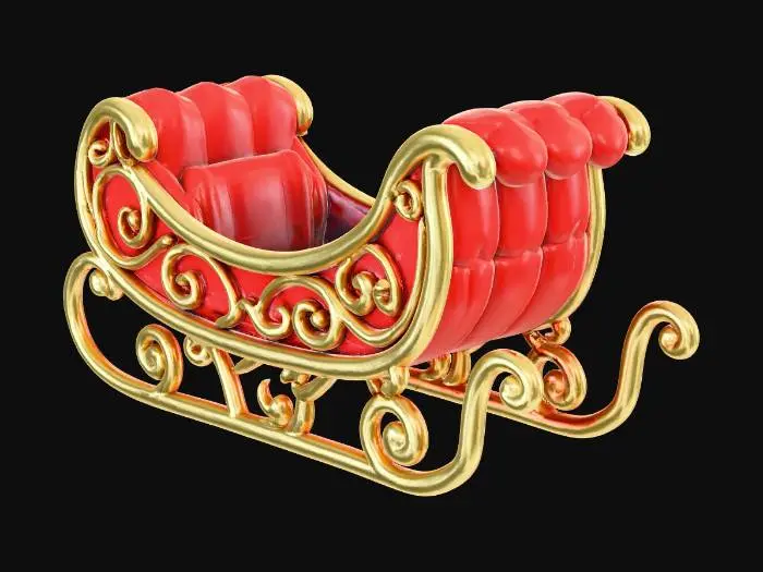 3D model for santa sled 01