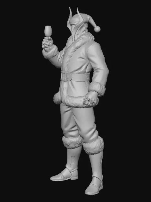 3D model for Festive Warrior Santa