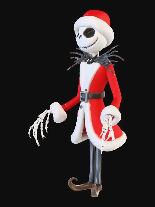 3D model for Jack Skellington santa
