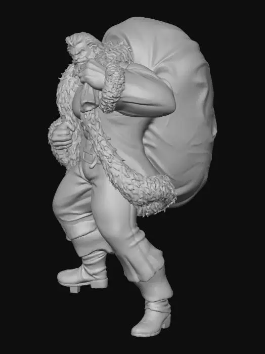 3D model for #Christmas2025#, badass santa