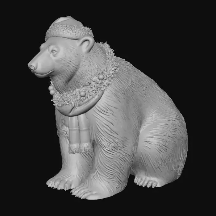 3D model for Christmas polar bear