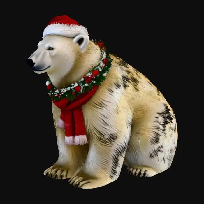 3D model for Christmas polar bear
