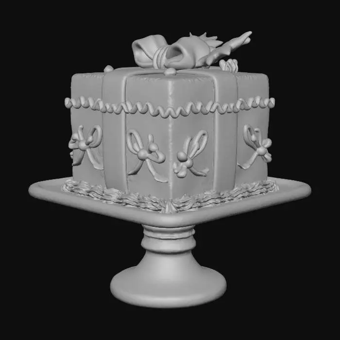 3D model for Christmas cake