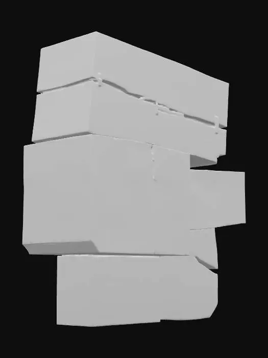 3D model for Wooden Structure Composition
