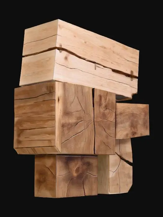 3D model for Wooden Structure Composition