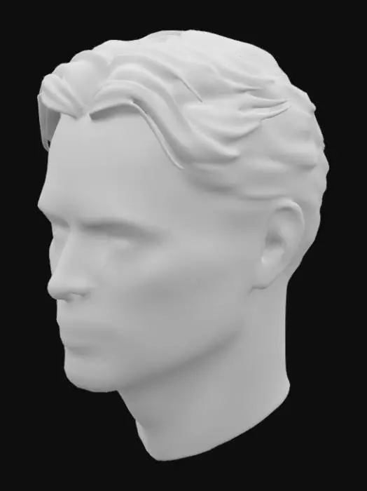 3D model for hyper realistic head of Brad Pitt for action figure