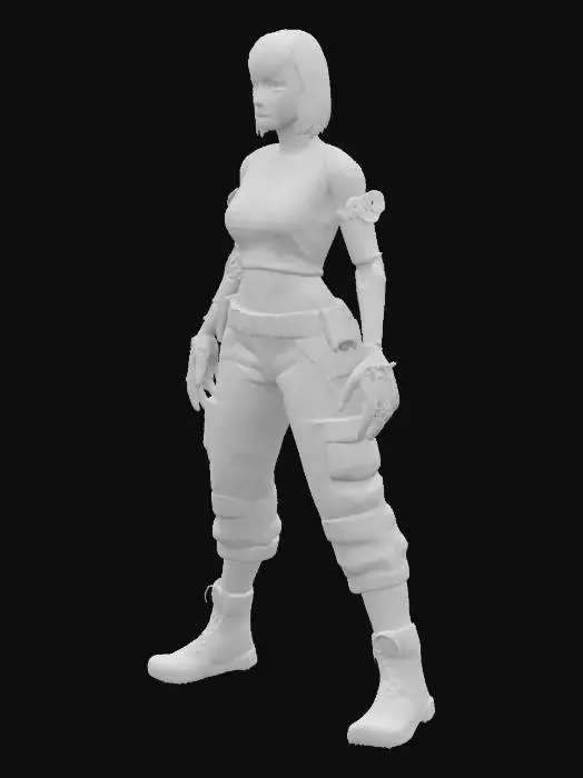 3D model for Cyborg Warrior