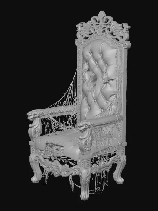 3D model for Tattered Velvet Armchair, #Halloween2025#