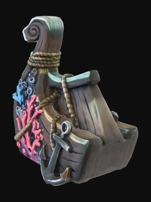 3D model for Wrecked Galleon