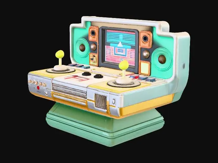 3D model for Retro Arcade Console