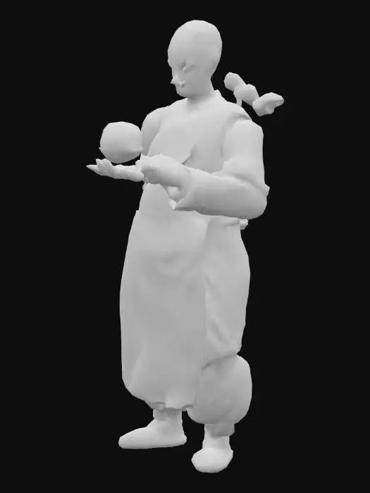 3D model for Character with Dragon Ball and Mustache