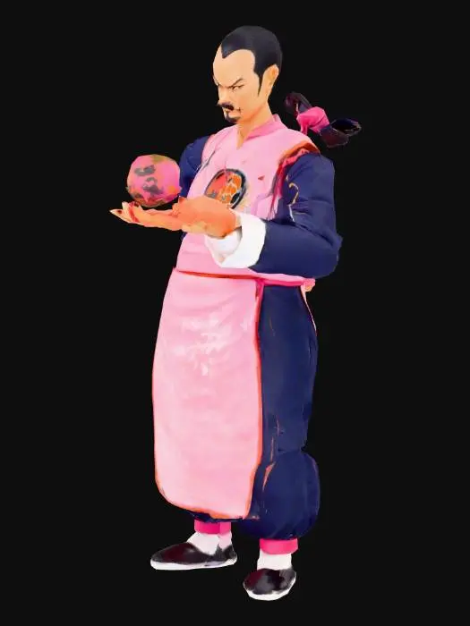 3D model for Character with Dragon Ball and Mustache