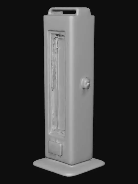 3D model for ハロゲンヒーター、四角いタイプ、縦長、左右対称