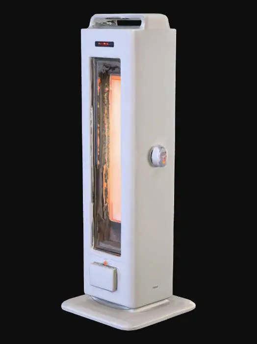 3D model for ハロゲンヒーター、四角いタイプ、縦長、左右対称