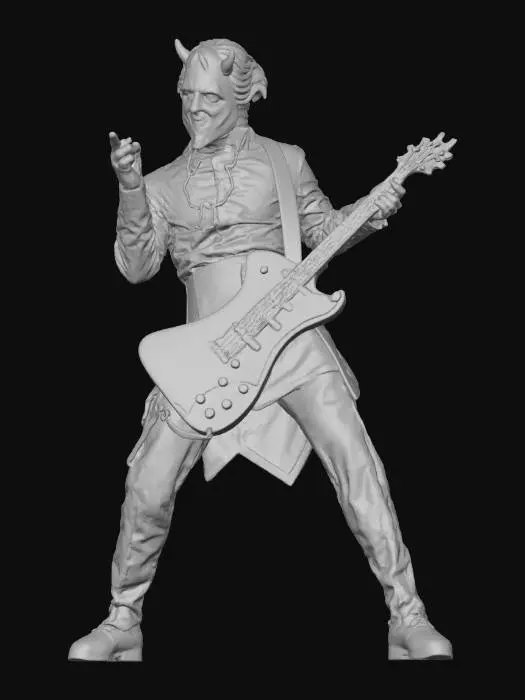 3D model for Masked Guitarist on Stage