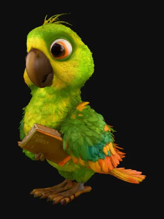 3D model for Bookworm Parrot