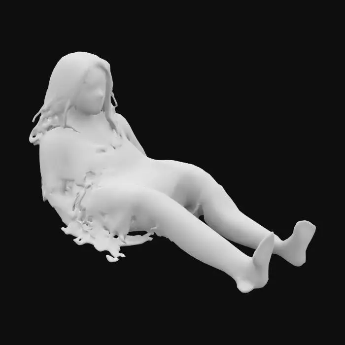 3D model for Corpse of an old bloodied lady lying in the corner of the room