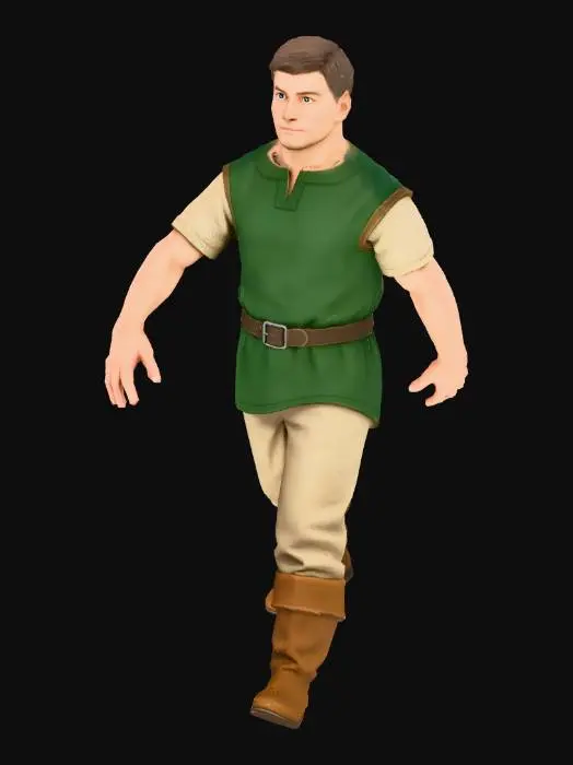 3D model for Adventurer in Green
