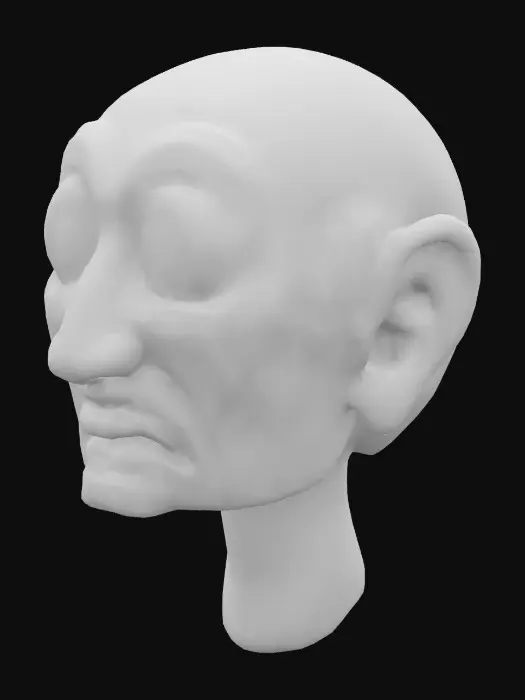 3D model for Grumpy Statue Head