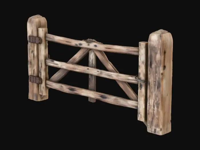 3D model for Rustic Wooden Gate