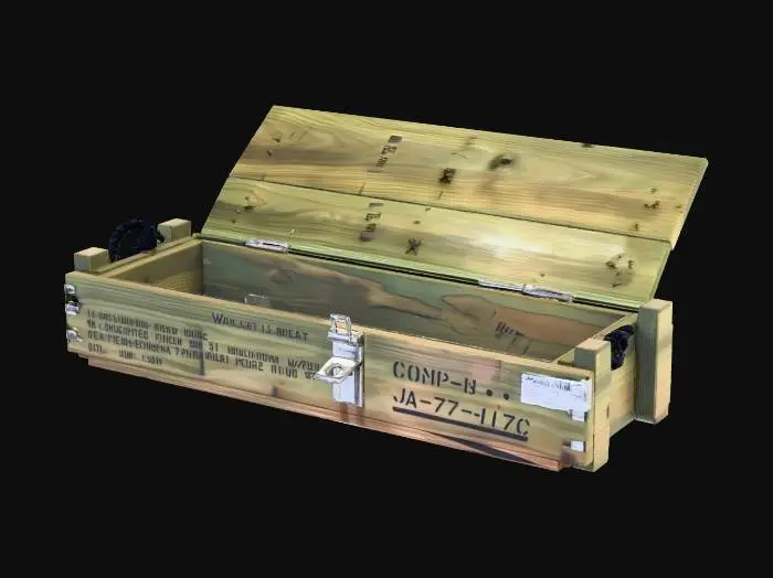 3D model for Wooden Ammunition Crate