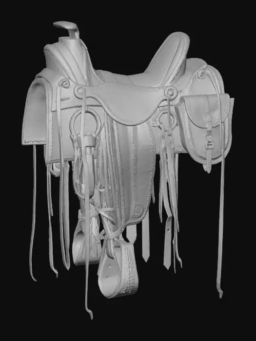 3D model for Leather Saddle Display