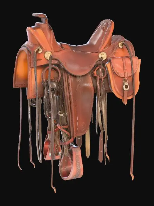 3D model for Leather Saddle Display