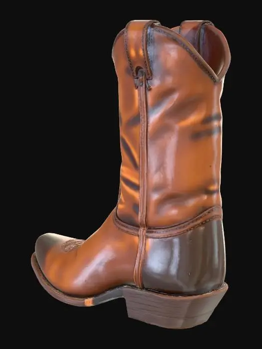 3D model for Rustic Cowboy Boot
