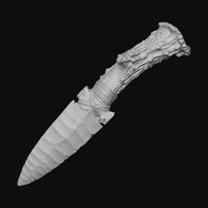 3D model for Antler Obsidian Knife