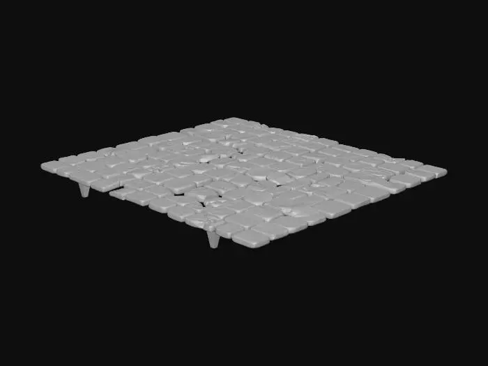 3D model for Square seamless pattern of 3D cobbles stone
