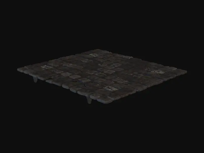 3D model for Square seamless pattern of 3D cobbles stone
