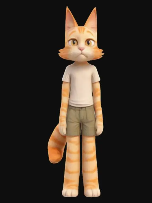3D model for Relaxed Feline
