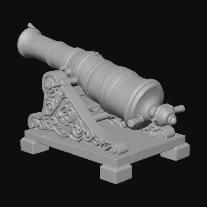 3D model for A Cannon that Looks Like it has been made by renaissance craftsman