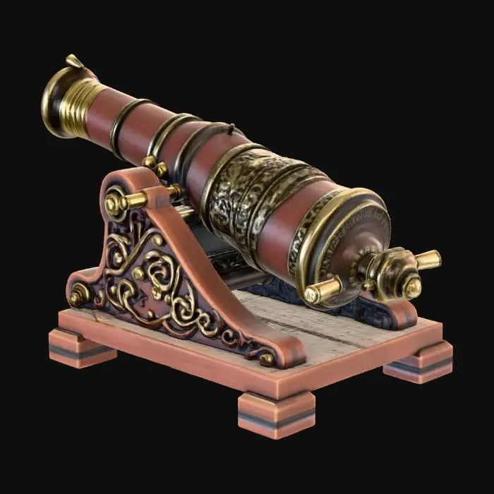 3D model for A Cannon that Looks Like it has been made by renaissance craftsman