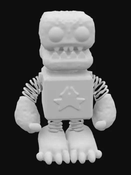 3D model for Fuzzy Jack-in-the-Box Monster