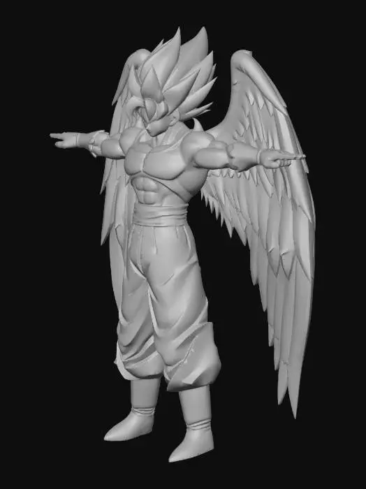 3D model for Winged Saiyan Warrior