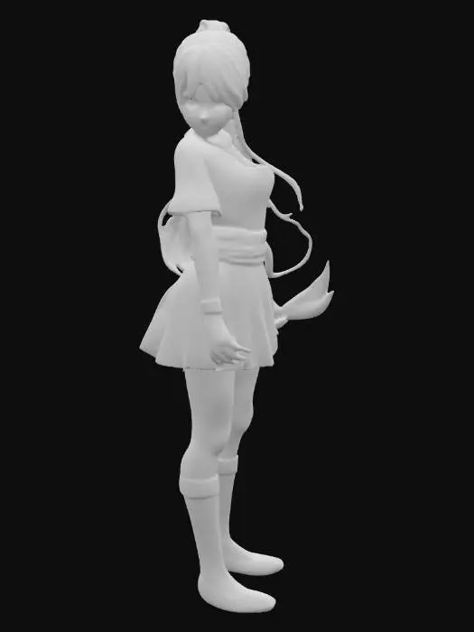 3D model for Faça uma personagem do anime de Naruto, a personagem Hinata 