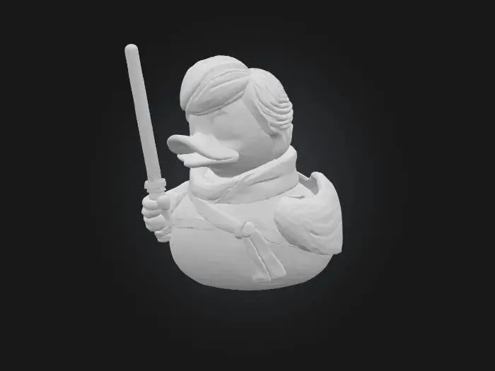 3D model for luke skywalker rubber duck holding his lightsaber