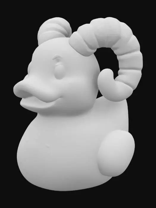 3D model for Aries astrological sign rubber duck