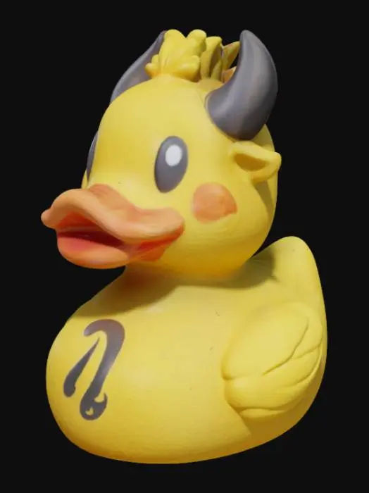 3D model for taurus astrological sign rubber duck