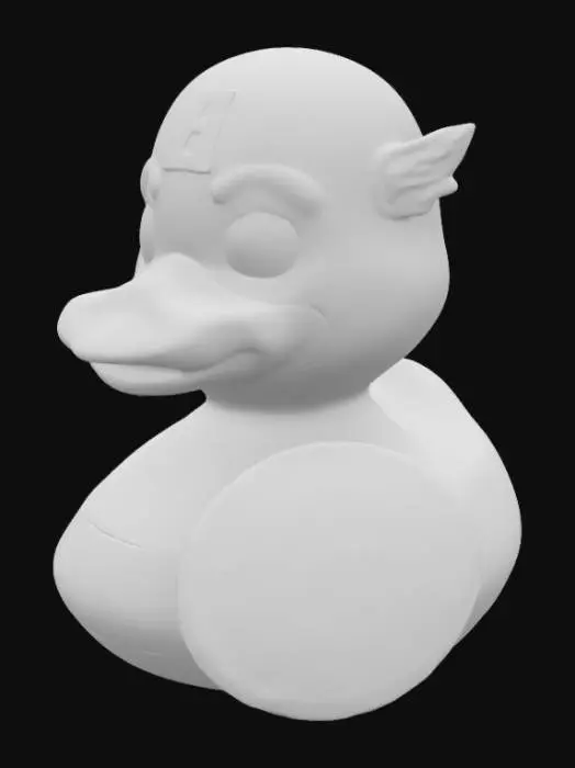 3D model for Captain America Steve Rogers Rubber Duck.  holding his shield. exhibiting enhanced strength, speed and agility as well as a strong sense of justice and patriotism