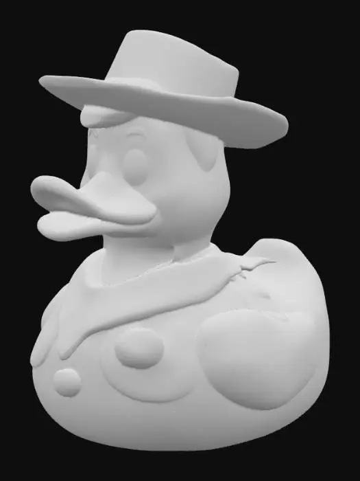 3D model for Woody from Toy Story rubber duck optimized for 3D printing.