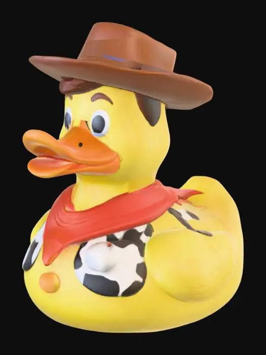 3D model for Woody from Toy Story rubber duck optimized for 3D printing.
