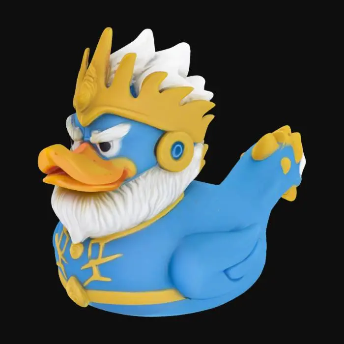 3D model for Fierce and strong Zeus, god of thunder and lightning, Rubber Duck. Also the King of the Gods.