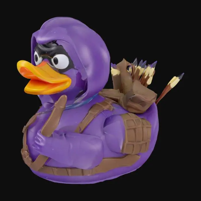 3D model for Marvel Hawkeye Rubber Duck holding his bow