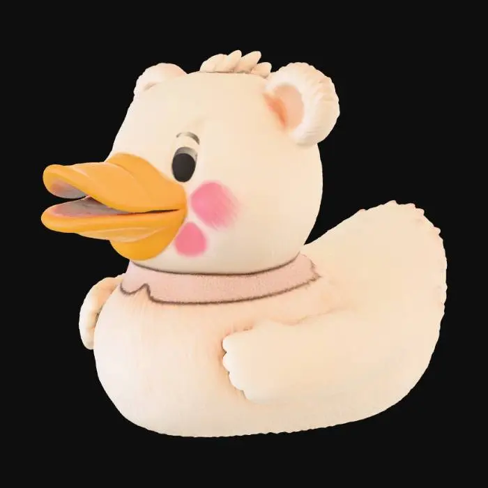 3D model for A polar bear–themed rubber duck mascot designed for Jeep ducking.
Combine the chunky, rounded body of a classic rubber duck with the cute yet confident look of a polar bear. Give it small rounded bear ears, a slightly proud chest, and a big friendly grin.
The style should be bold and expressive, with defined features, cartoonish charm, and a sense of adventure — like a tiny polar explorer ready to ride on a Jeep dashboard. Add raised details such as a mini scarf and hat.
Keep geometry solid, watertight, and single-piece, with no thin or overhanging parts. Surfaces should be rounded with furry texture.
Style keywords: adorable, adventurous, polar explorer, collectible, mascot-like, cleanly modeled.