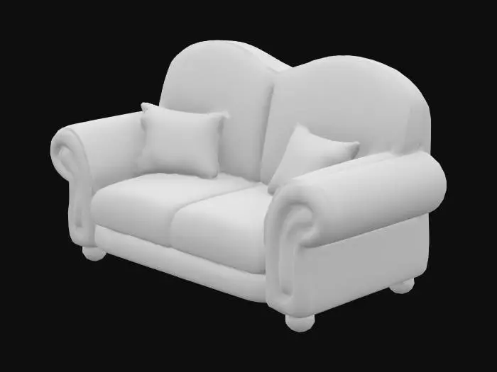 3D model for cartoony sofa,