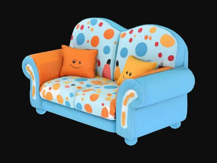 3D model for cartoony sofa,