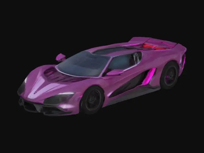 3D model for Neon Hypercar