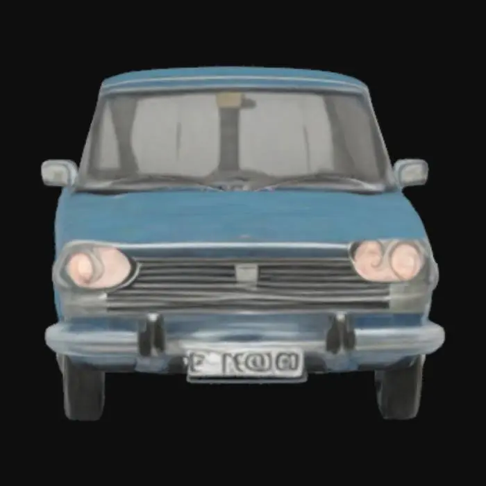 3D model for Classic Blue Car